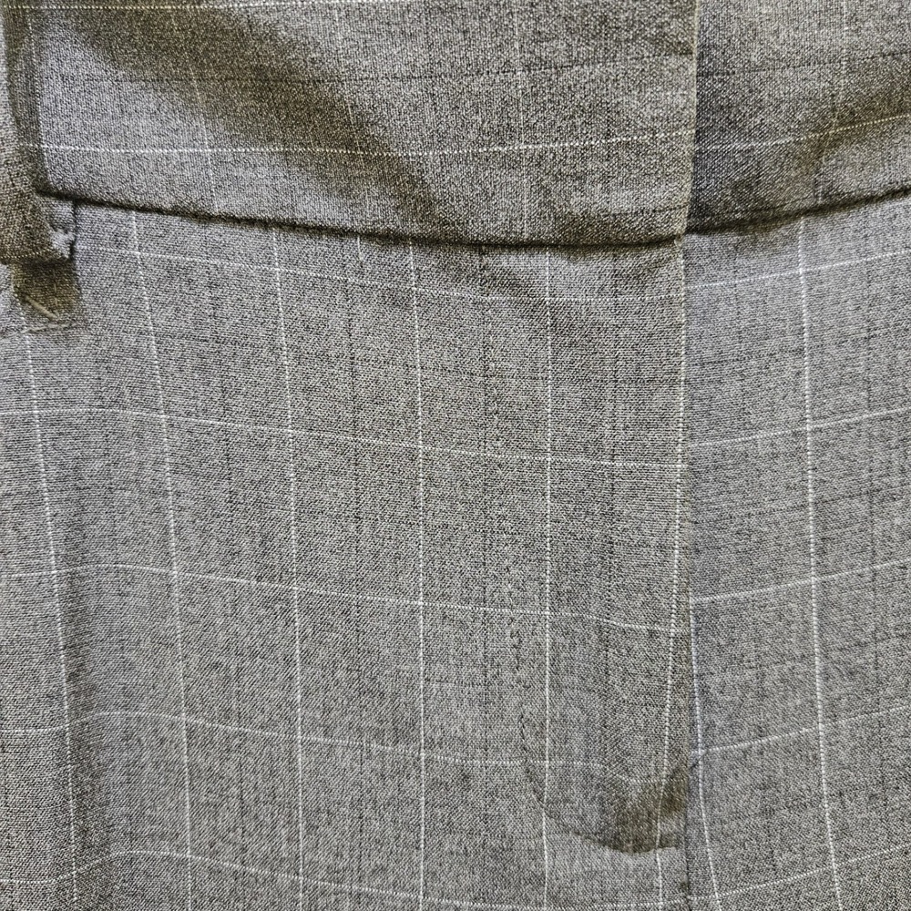 MICHAEL KORS Grammercy Fit Gray Plaid Petite Pants Women 14P Career Classic - Picture 3 of 12